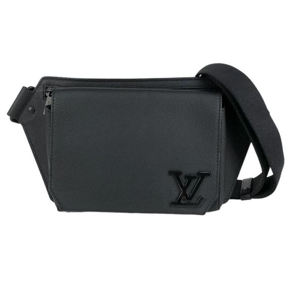 Louis Vuitton Aerogram Bum Bag Waist Bag Black Calf Leather - Picture 1 of 7